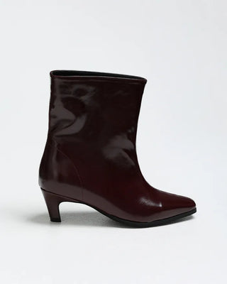 Glossy Ankle Boots