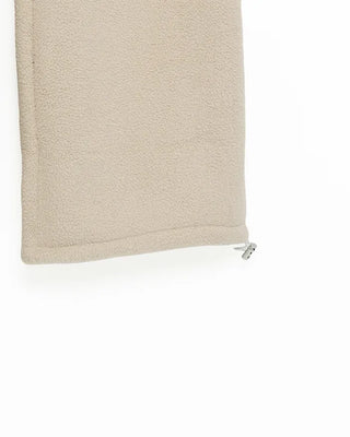 Fleece wide-leg pants with elastic waistband