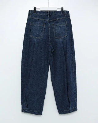 Two-pleat denim pants