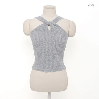 Neck Point Knit Top