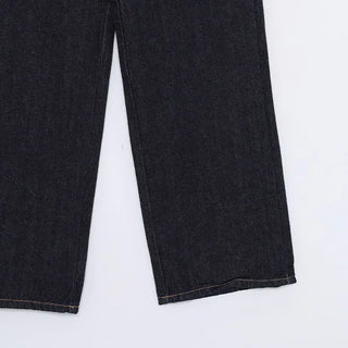 Stitched denim pants