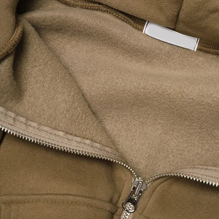 Cotton zip-up hoodie