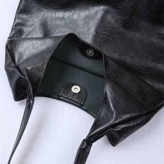 Faux leather tote bag