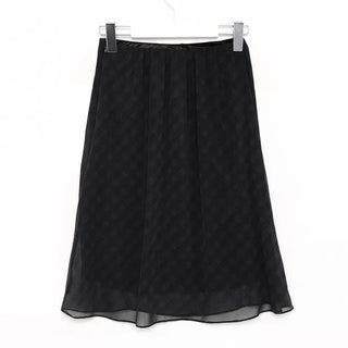 Checked midi skirt