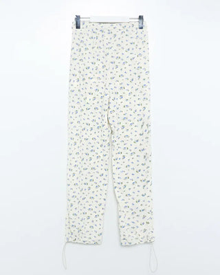 2-way hem flower waffle easy pants