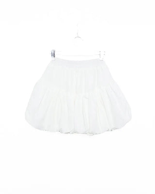Elastic waist pumpkin mini skirt