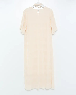 Round Shirring Long Dress