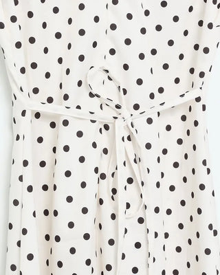 Polka Dot Puff Sleeve Long Dress