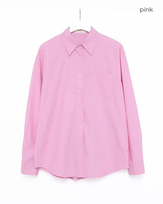 One-pocket back tag big shirt