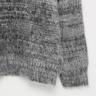 Two-tone brushed knit