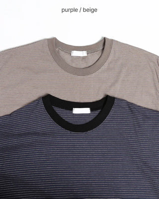 Thin striped ringer T-shirt