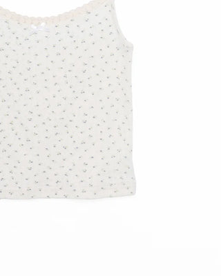 Perforated lace camisole