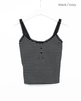Lace button camisole