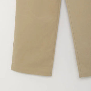 Brushed-back cotton pleated pants