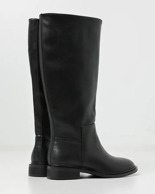 Leather long boots