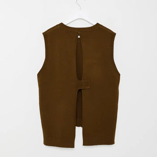 Back button detail knit vest