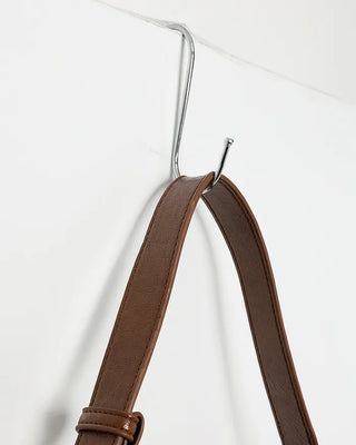 Eco-leather round shoulder bag