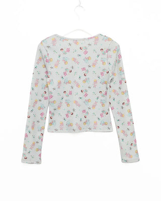 Baby Jewel Neck Cropped Fleece-Lined Cut and Sew Top