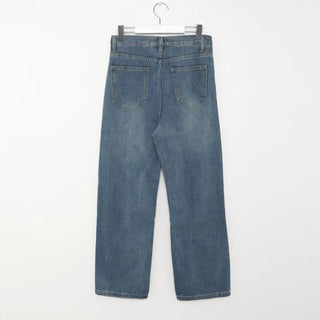 Wide-fit denim pants