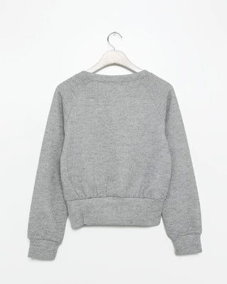 Side-button cropped knit