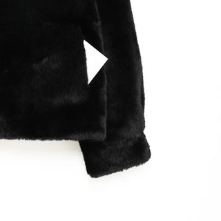 High-neck fur jacket