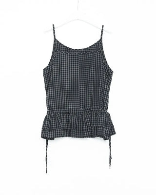 Checked Shirred Camisole