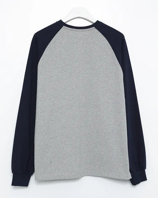 28 Tartan Check Patch Raglan Long T-Shirt