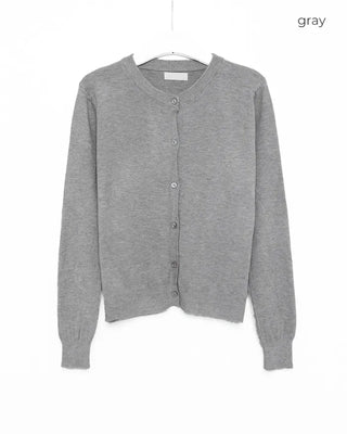 Round neck cardigan