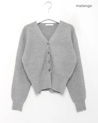 Voluminous V-neck cardigan