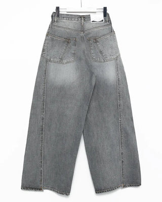 Back-unique center-seam double-pocket jeans