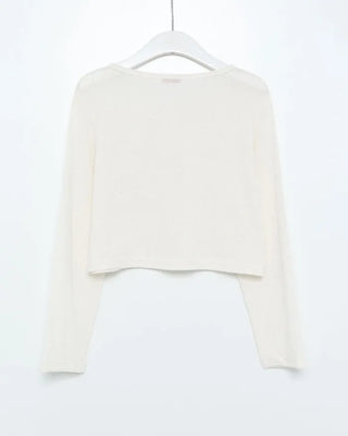 Double-breasted linen cardigan