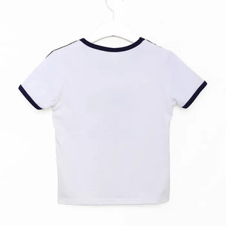 LONDON logo color-block striped T-shirt