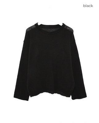 Alpaca sheer oversized knit