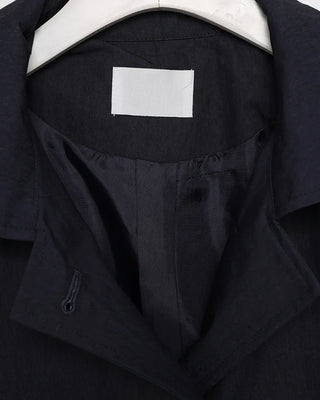 Round collar cropped sleeve double jacket