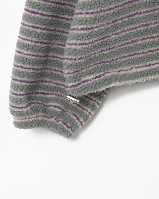 Double Border Half-Zip Boa Pullover