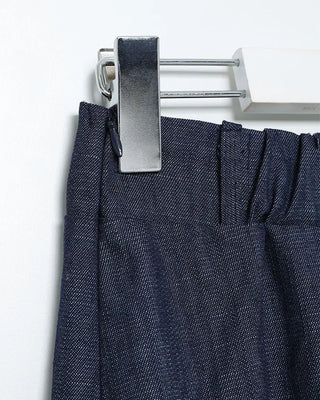 Simple linen maxi skirt with elastic waistband