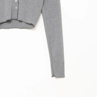 Cropped basic cardigan
