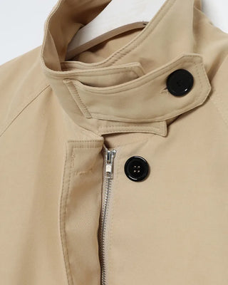 High-neck trench half coat