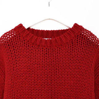 (Unisex) Drop Shoulder Low Gauge Sweater