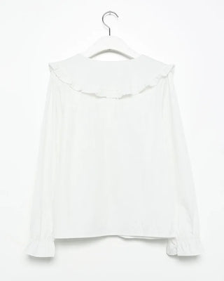 Big frill collar blouse