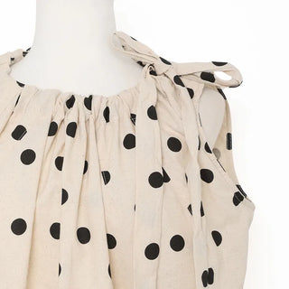 Halter neck polka dot blouse