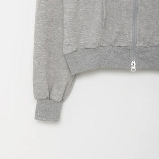 Butterfly Cropped Hoodie Zip-Up