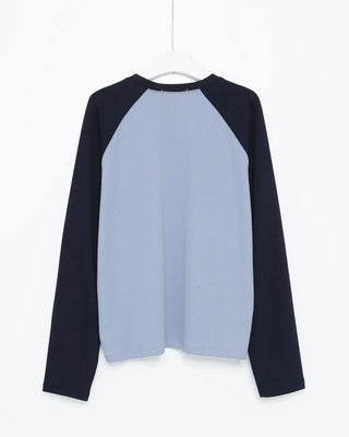 Raglan Shoulder Ribbed Long T-Shirt