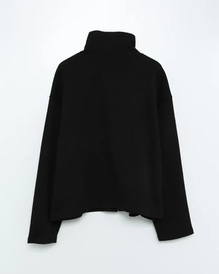 High-neck zip-up blouson
