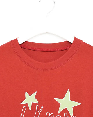 Handwritten Star Lettering Over Half T-Shirt