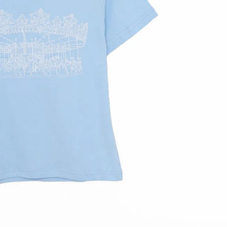 Merry-go-round print short-sleeved T-shirt