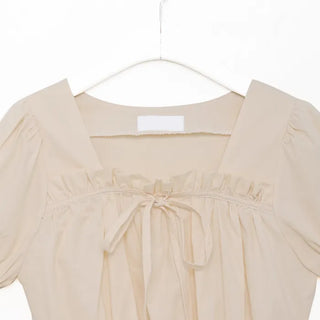 Ribbon frill blouse