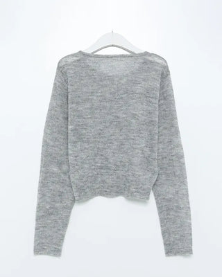 Round Button Knit Cardigan