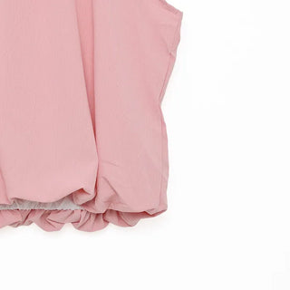 Back ribbon shirred blouse