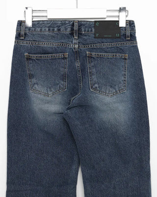 Low-rise straight denim pants